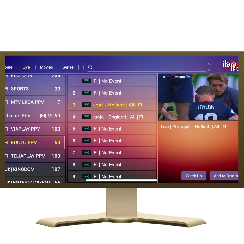 Kaavio: IPTV Suomessa toimii internetin kautta (reititin → sovellus tai boksi → TV).